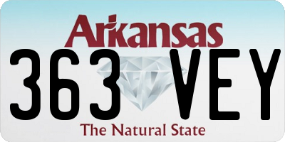 AR license plate 363VEY