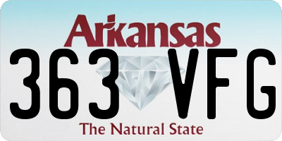 AR license plate 363VFG