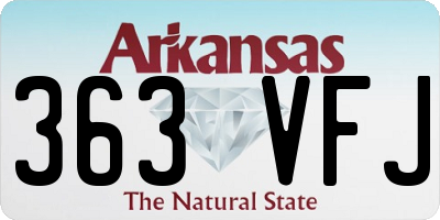 AR license plate 363VFJ