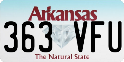 AR license plate 363VFU