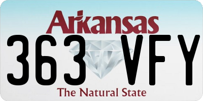AR license plate 363VFY