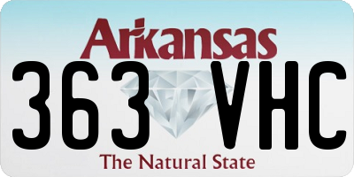 AR license plate 363VHC