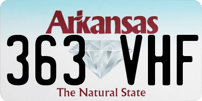 AR license plate 363VHF