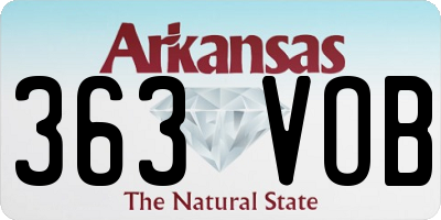 AR license plate 363VOB