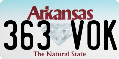 AR license plate 363VOK