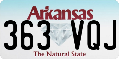 AR license plate 363VQJ