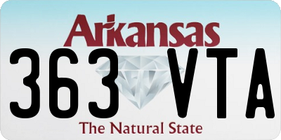 AR license plate 363VTA