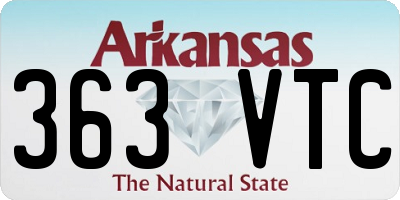 AR license plate 363VTC