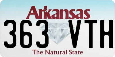 AR license plate 363VTH