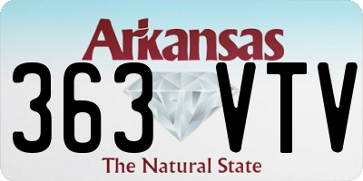 AR license plate 363VTV