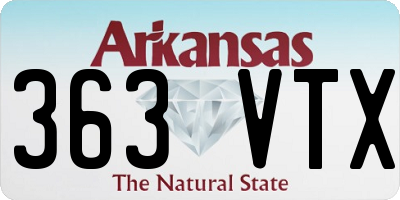 AR license plate 363VTX