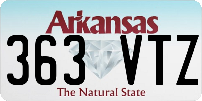 AR license plate 363VTZ
