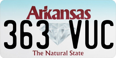 AR license plate 363VUC
