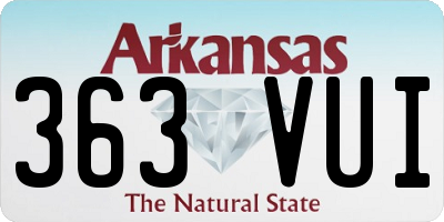 AR license plate 363VUI