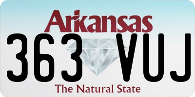 AR license plate 363VUJ