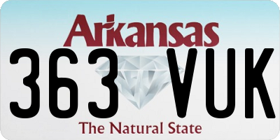 AR license plate 363VUK