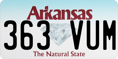 AR license plate 363VUM