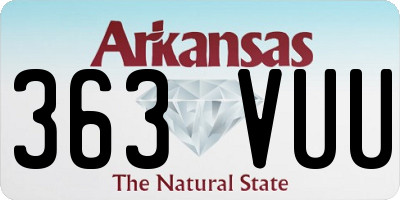AR license plate 363VUU