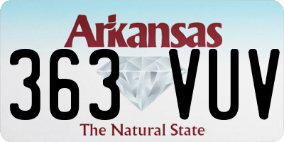AR license plate 363VUV