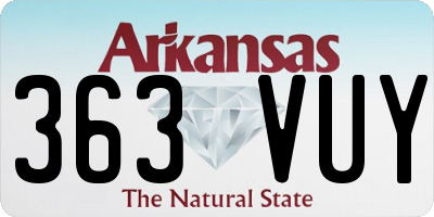 AR license plate 363VUY