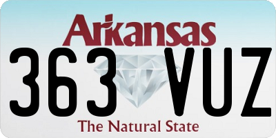 AR license plate 363VUZ