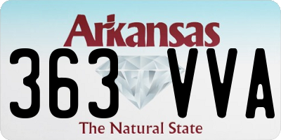 AR license plate 363VVA