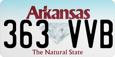 AR license plate 363VVB