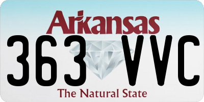 AR license plate 363VVC