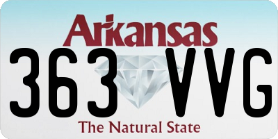 AR license plate 363VVG