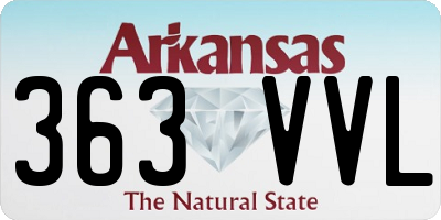 AR license plate 363VVL