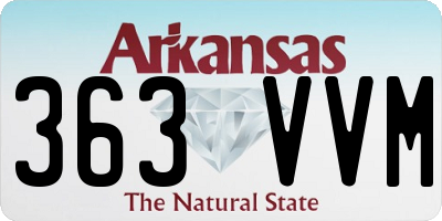 AR license plate 363VVM