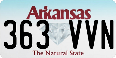 AR license plate 363VVN