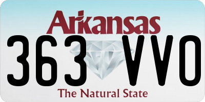 AR license plate 363VVO