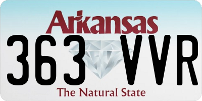 AR license plate 363VVR