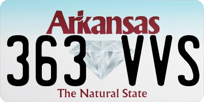 AR license plate 363VVS