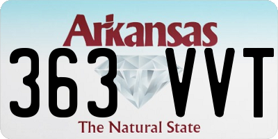 AR license plate 363VVT