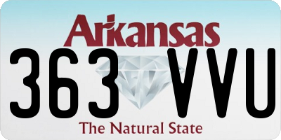 AR license plate 363VVU