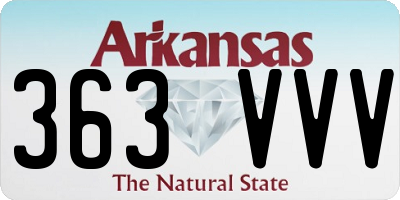 AR license plate 363VVV