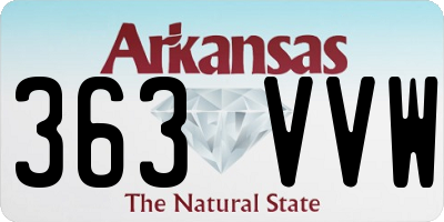 AR license plate 363VVW