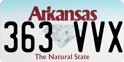 AR license plate 363VVX