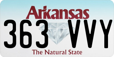 AR license plate 363VVY