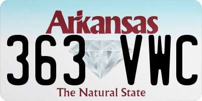 AR license plate 363VWC