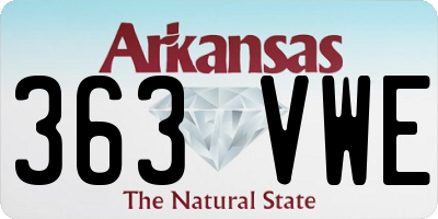 AR license plate 363VWE