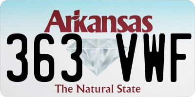 AR license plate 363VWF