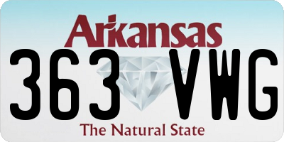 AR license plate 363VWG