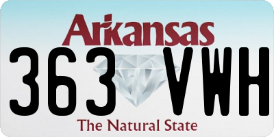 AR license plate 363VWH