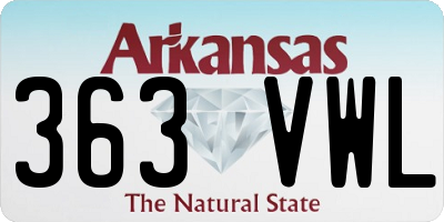 AR license plate 363VWL