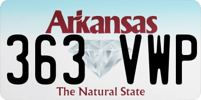 AR license plate 363VWP