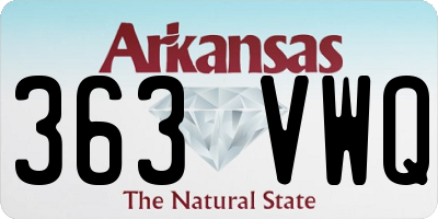 AR license plate 363VWQ