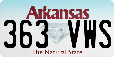 AR license plate 363VWS